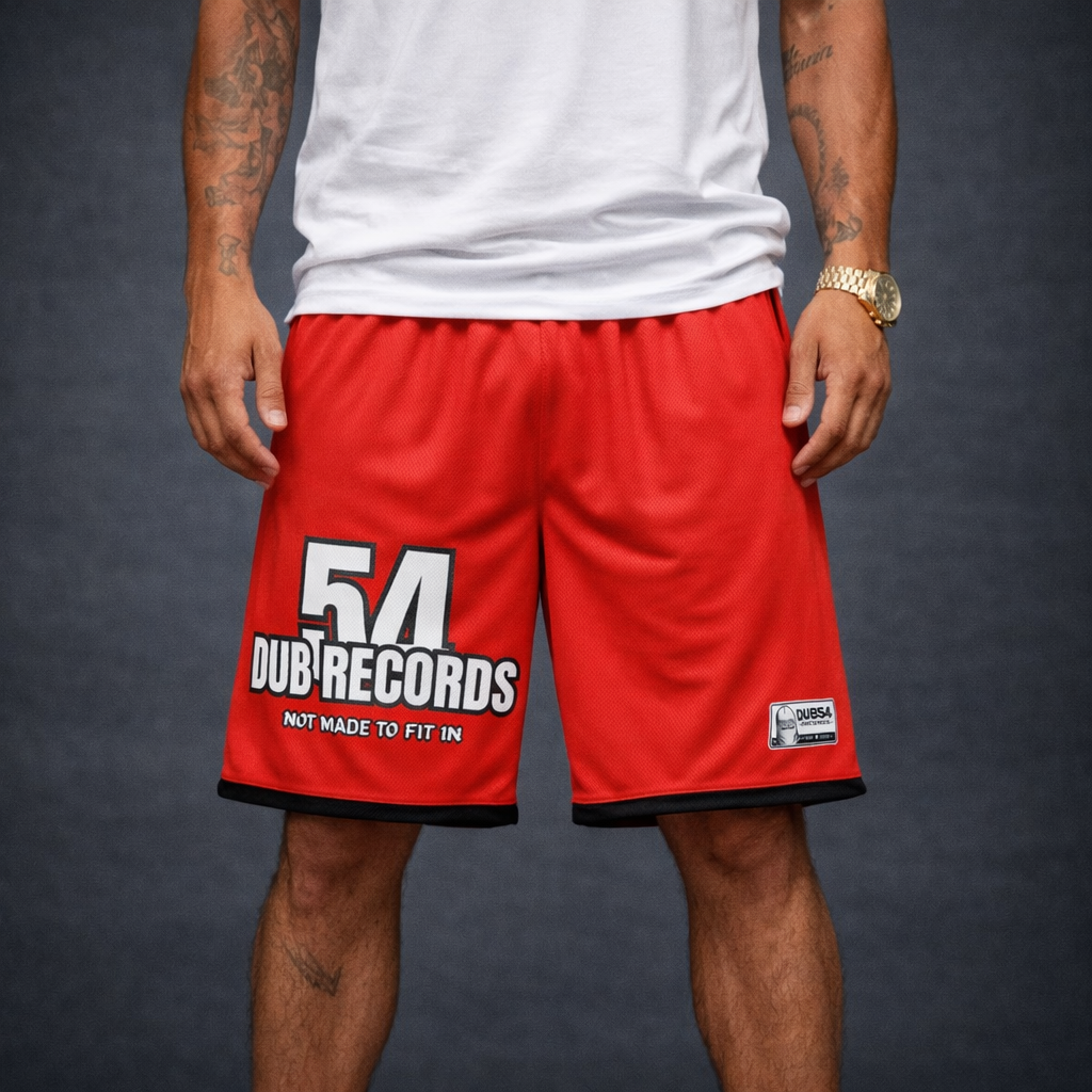 Dub54 Records mesh shorts