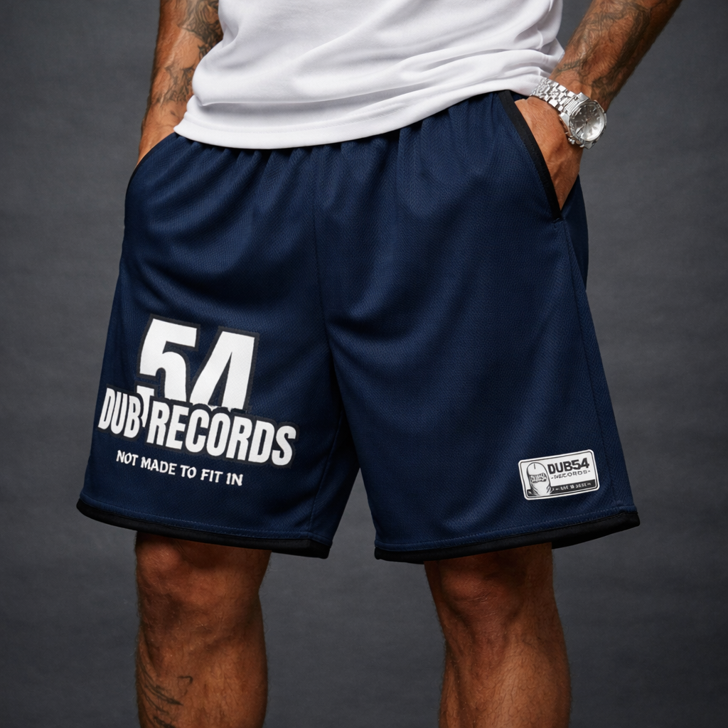 Dub54 Records mesh shorts